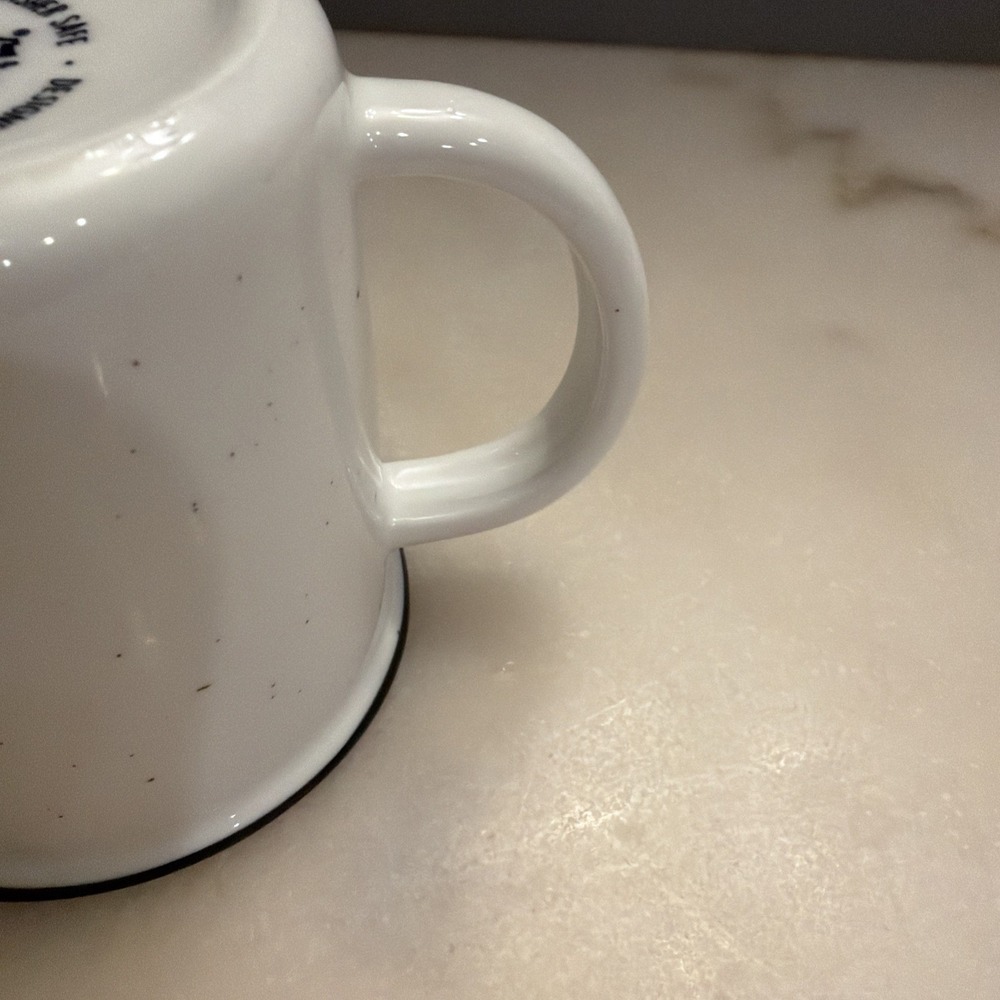 "I Survived Another Meeting" Camp Style Ceramic 10oz Coffee Mug Cup White Black - Picture 6 of 6